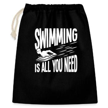 La natation, c’est tout ce dont tu as besoin - Sac cadeau 40 x 50 cm - noir - Devant