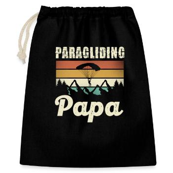 Motif du papa parapente - Sac cadeau 40 x 50 cm - noir - Devant