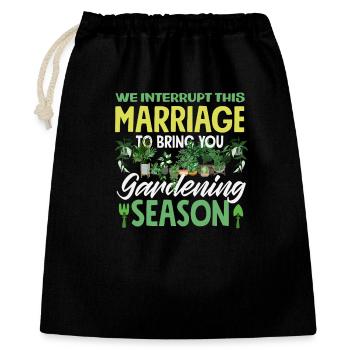 Plant Lover Gardening Season Funny Marriage - Gift Bag 40 x 50 cm - black - Front
