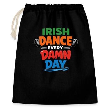Irish Dance Step-dancing Celtic Fan - Gift Bag 40 x 50 cm - black - Front