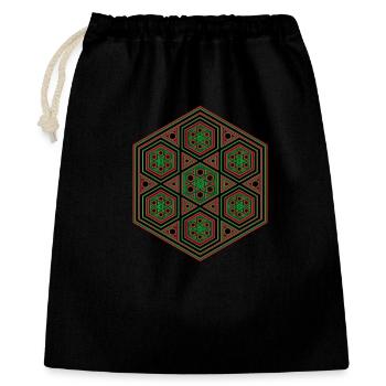 Goa Party Psy Trance Festival Yoga Meditation - Geschenkbeutel aus Baumwolle (40 x 50 cm) - Schwarz - Vorne