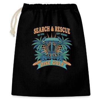 Recherche et sauvetage : aucun disque laissé derrière Disc golf - Sac cadeau 40 x 50 cm - noir - Devant