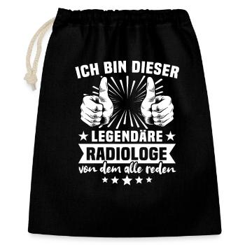 Radiologe Legende - Geschenkbeutel aus Baumwolle (40 x 50 cm) - Schwarz - Vorne