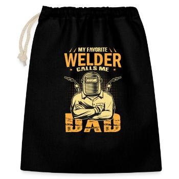 Schweißer Spruch Geschenke Für Metallbauer  - Geschenkbeutel aus Baumwolle (40 x 50 cm) - Schwarz - Vorne