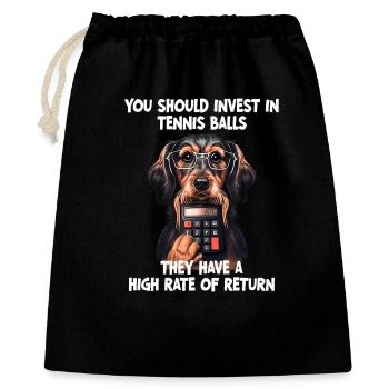 Comptable drôle qui investit dans des balles de tennis - Sac cadeau 40 x 50 cm - noir - Devant