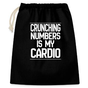 Comptable drôle qui fait des calculs, c’est mon cardio - Sac cadeau 40 x 50 cm - noir - Devant