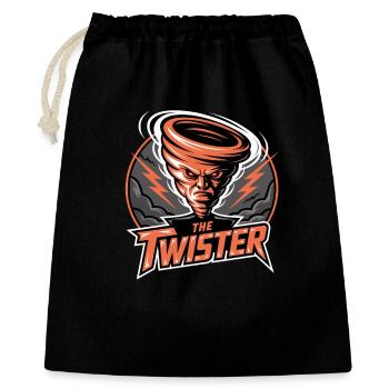  The Twister Tornado Sturm Gewitter Blitz Gaming - Geschenkbeutel aus Baumwolle (40 x 50 cm) - Schwarz - Vorne