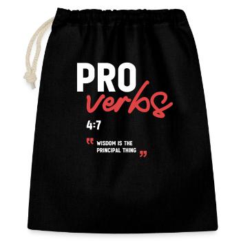 Wisdom Is the Principal Thing Proverbs 4:7 Bible  - Gift Bag 40 x 50 cm - black - Front