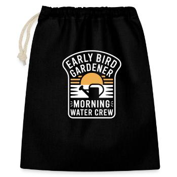 Early Bird Gardener Morning Water Crew - Gift Bag 40 x 50 cm - black - Front