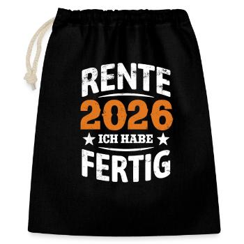 Pension 2026 | I've finished - Pension Rentner - Gift Bag 40 x 50 cm - black - Front