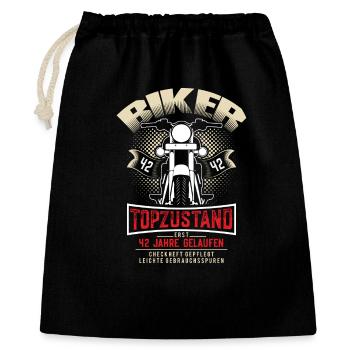 42nd Birthday Motorcyclist Motorcycle - Gift Bag 40 x 50 cm - black - Front