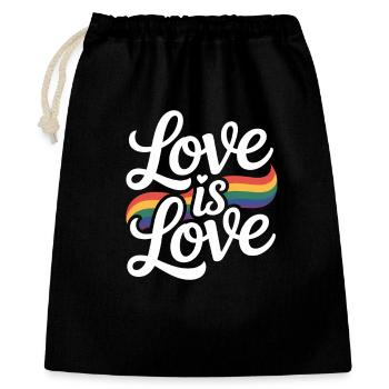 L’amour est l’amour Fierté LGBTQ arc-en-ciel - Sac cadeau 40 x 50 cm - noir - Devant