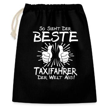 Meilleur chauffeur de taxi - Sac cadeau 40 x 50 cm - noir - Devant