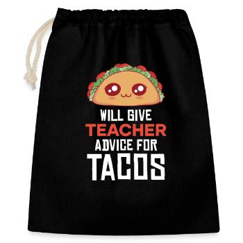 Professeur de TacoRatgeber - Sac cadeau 40 x 50 cm - noir - Devant
