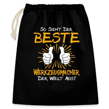 Toolmaker Gift Idea - Gift Bag 40 x 50 cm - black - Front