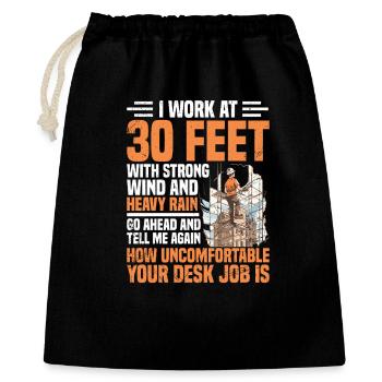 Échafaudage de l’équipe de construction des ouvriers en échafaudage - Sac cadeau 40 x 50 cm - noir - Devant