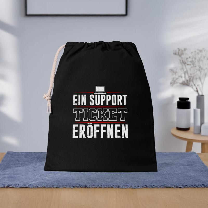 Coder EIN SUPPORT TICKET ERÖFFNEN LUSTIG Geschenkbeutel aus Baumwolle (40 x 50 cm)