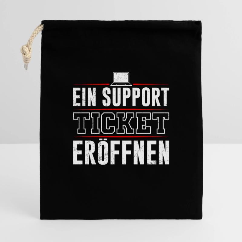 Coder EIN SUPPORT TICKET ERÖFFNEN LUSTIG Geschenkbeutel aus Baumwolle (40 x 50 cm)