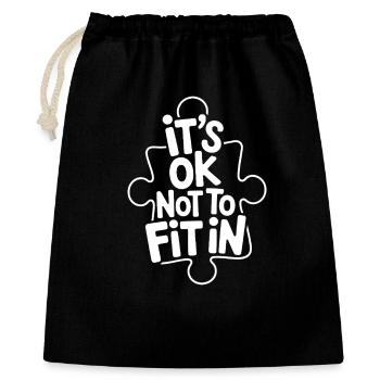 It's Ok Not To Fit In Individuality Motivation - Gift Bag 40 x 50 cm - black - Front