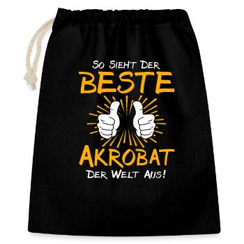 Acrobat Gift Idea - Gift Bag 40 x 50 cm - black - Front