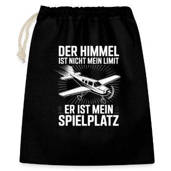  Der Himmel Ist Nicht Mein Limit Er Ist Mein - Geschenkbeutel aus Baumwolle (40 x 50 cm) - Schwarz - Vorne