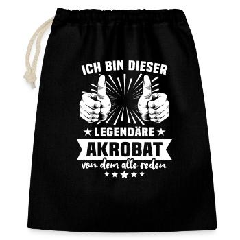 Akrobat Legende - Geschenkbeutel aus Baumwolle (40 x 50 cm) - Schwarz - Vorne