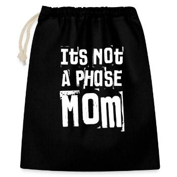 Ce n’est pas une phase Maman grunge Texte en gras - Sac cadeau 40 x 50 cm - noir - Devant