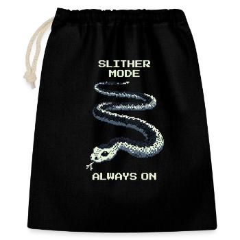 La mode Slither Toujours En Activité | Mentalité du serpent - Sac cadeau 40 x 50 cm - noir - Devant