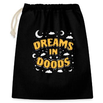 Doodle Kritzeln Zeichnung Dreams In Doods - Geschenkbeutel aus Baumwolle (40 x 50 cm) - Schwarz - Vorne