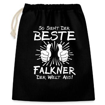 Bester Falkner - Geschenkbeutel aus Baumwolle (40 x 50 cm) - Schwarz - Vorne