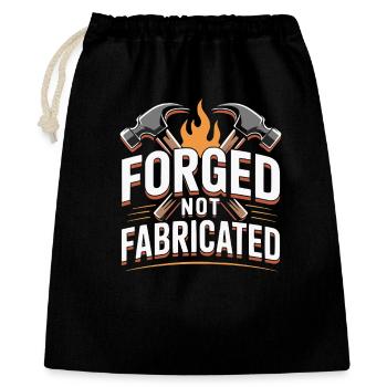 Forged Not Fabricated Blacksmith Saying - Gift Bag 40 x 50 cm - black - Front