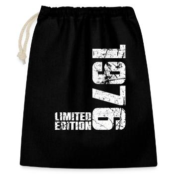 50ème Anniversaire Homme Femme 50 ans 1976 Cadeau - Sac cadeau 40 x 50 cm - noir - Devant