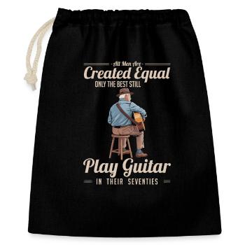 Gitarrist Spruch – Nur die Besten spielen Gitarre - Geschenkbeutel aus Baumwolle (40 x 50 cm) - Schwarz - Vorne