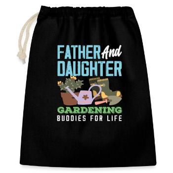 Father Daughter Gardening Garden - Gift Bag 40 x 50 cm - black - Front