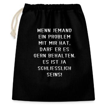 Keep Your Problem Funny Confident Sarcastic Motif - Gift Bag 40 x 50 cm - black - Front
