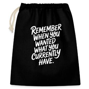 Souvenez-vous quand vous vouliez de la gratitude Pleine conscience - Sac cadeau 40 x 50 cm - noir - Devant