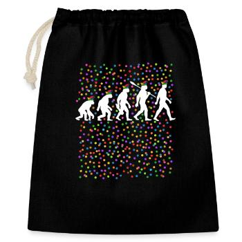 Homo Carnival | Evolution of Fools, Shrovetide - Gift Bag 40 x 50 cm - black - Front