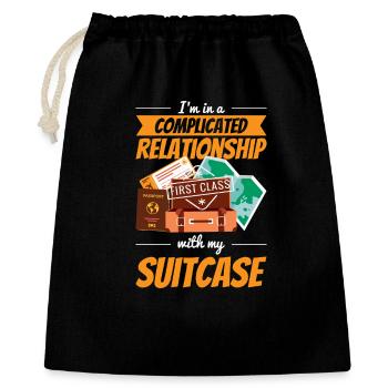 Voyage du monde Petit voyage Cadeau de voyage Fans Aventuriers - Sac cadeau 40 x 50 cm - noir - Devant