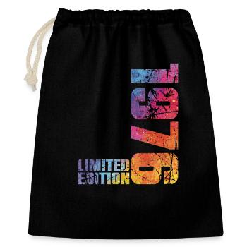 50ème Anniversaire Homme Femme 50 ans 1976 Cadeau - Sac cadeau 40 x 50 cm - noir - Devant