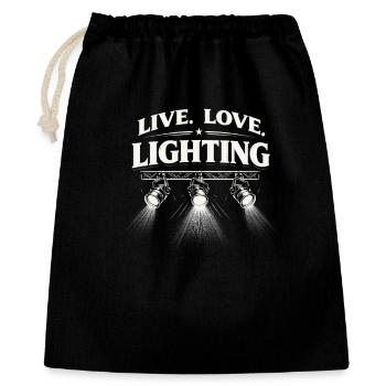 Technicien en éclairage, technicien en éclairage, homme d’éclairage - Sac cadeau 40 x 50 cm - noir - Devant