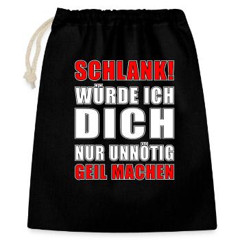 funny saying - Gift Bag 40 x 50 cm - black - Front