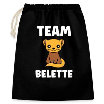 Team Belette Chaton Mascot - Sac cadeau 40 x 50 cm - noir - Devant