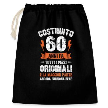 60 Anni fa compleanno retrò divertente - Gift Bag 40 x 50 cm - black - Front