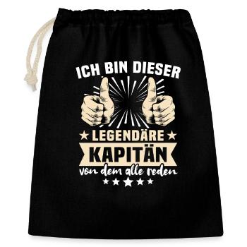 Dictons du capitaine - Sac cadeau 40 x 50 cm - noir - Devant