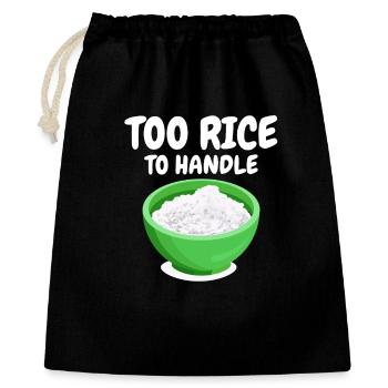 Cadeau de cuisine du chef amateur de riz - Sac cadeau 40 x 50 cm - noir - Devant