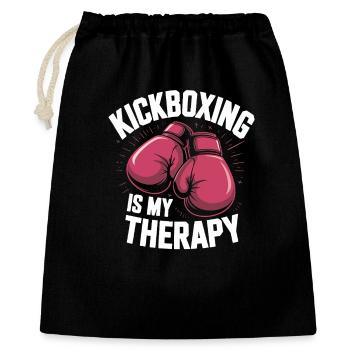 Gants de boxe pour le motif de thérapie du kickboxing - Sac cadeau 40 x 50 cm - noir - Devant