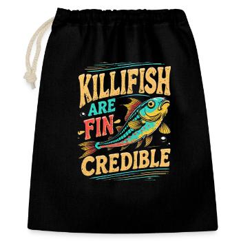 Toothcarp Killfish Toothed carp - Gift Bag 40 x 50 cm - black - Front