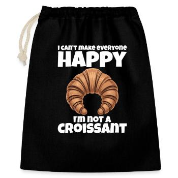 Tout le monde ne m’aime pas – je ne suis pas un croissant - Sac cadeau 40 x 50 cm - noir - Devant