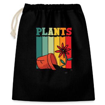 Plants Plant Lover Retro Gardening - Gift Bag 40 x 50 cm - black - Front
