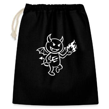 Fire Demon with Flame Ball - Devil - Gift Bag 40 x 50 cm - black - Front